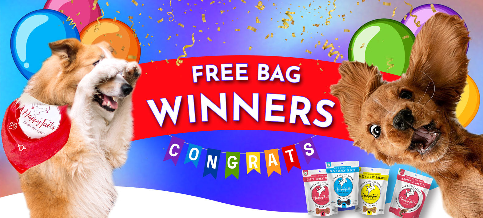 happytails canine wellness giveaway contest free bag winners