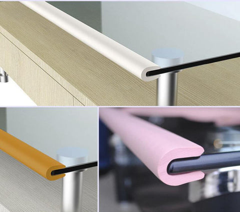 M2cbridge U Shape Extra Thick Furniture Table Edge Protectors Foam Baby Safety Bumper Guard 6.5 Ft (Wood)