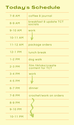 work from home schedule