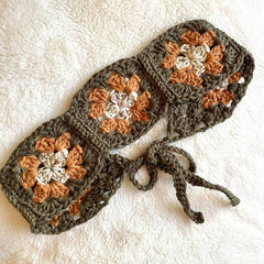 The Cozy Tangerine Crochet Granny Square Headband