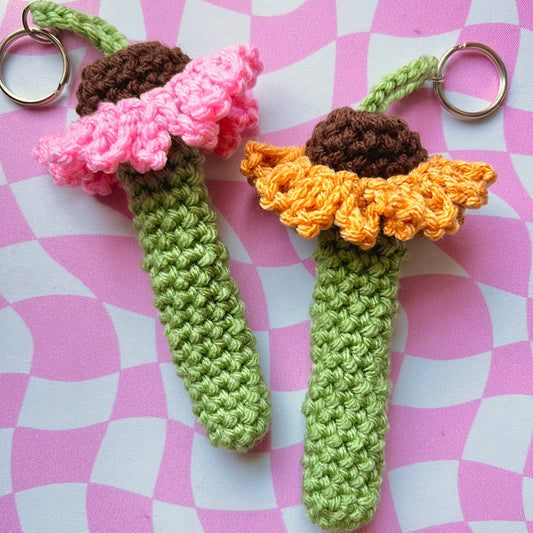 Sunflower Vape Holder Keychain Pattern  Crochet Pattern – The Cozy  Tangerine