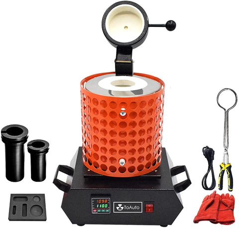 BENTISM 12KG Propane Smelting Furnace Kit, 2700℉ Melting Propane Furnace  with Double Burners 