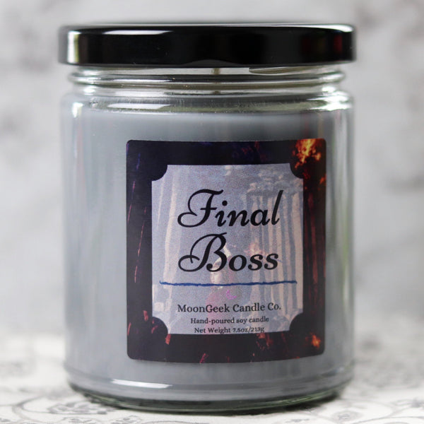 Final Boss organic coconut wax candle for gamers | MoonGeek Candle Co