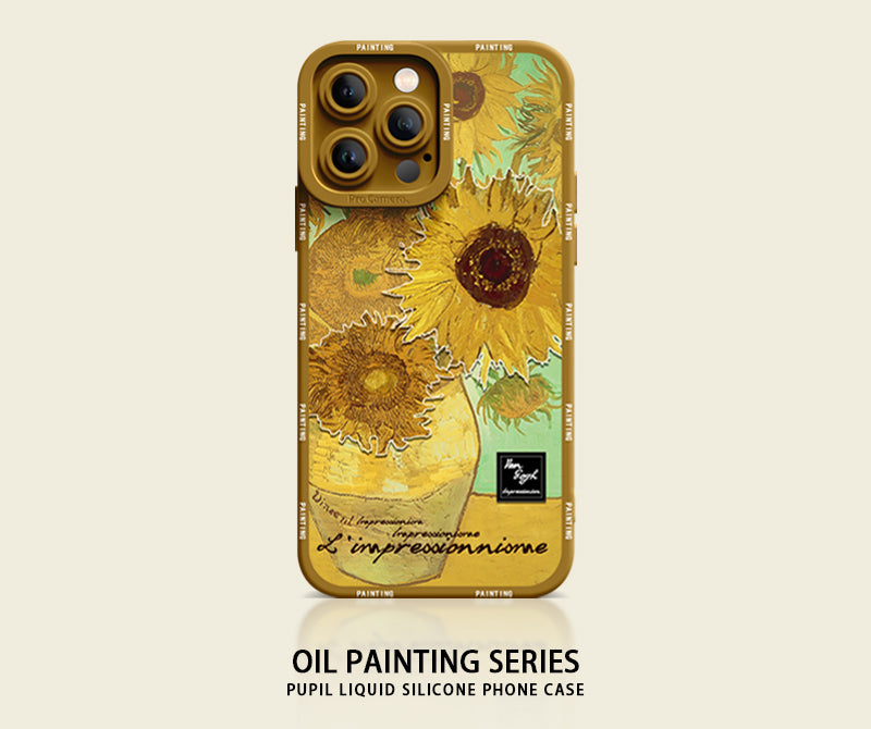 Vintage Oil Painting Scenery Clear Phone Case For iPhone 14 Pro