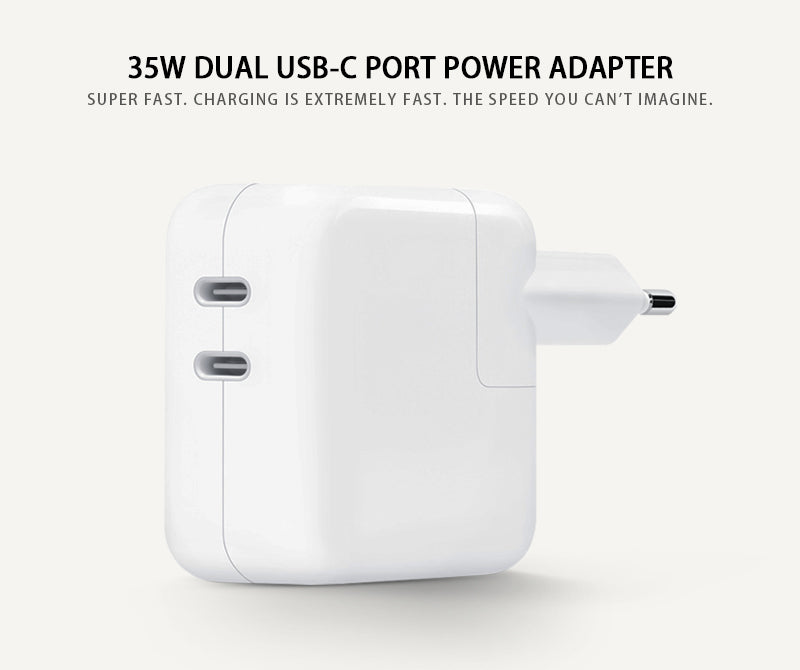 Power Adapter Series | 35W Dual USB-C Port Power Adapter (European standard)