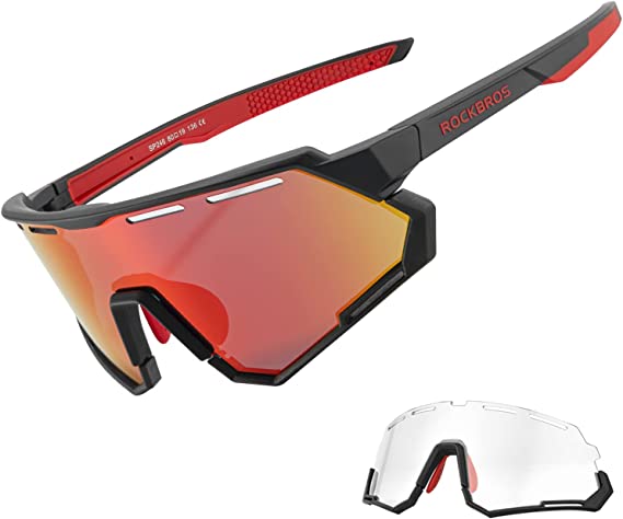 ROCKBROS Cycling Glasses Polarized Photochromic Sunglasses Riding
