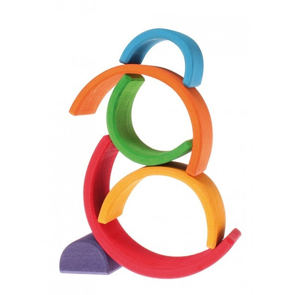 wooden rainbow stacking toy
