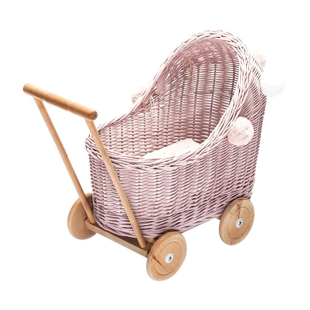 cane dolls pram