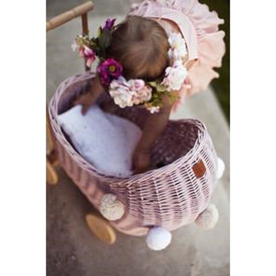 lilu wicker dolls pram