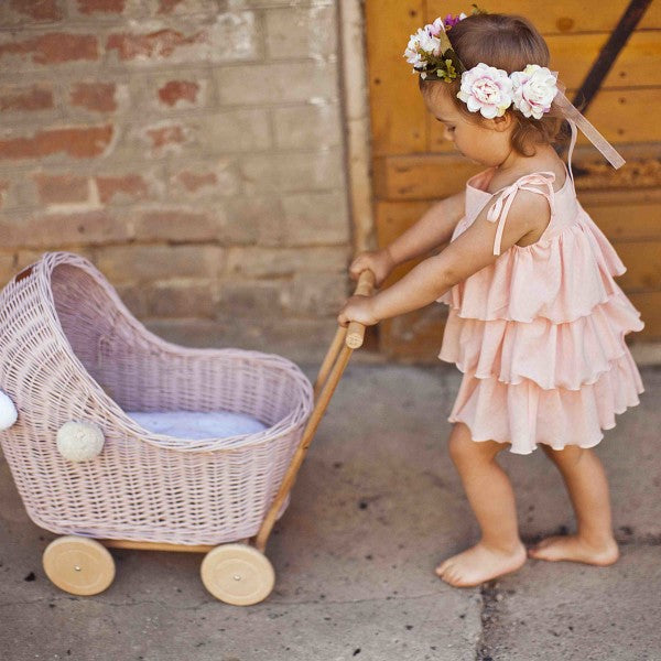 kids wicker pram