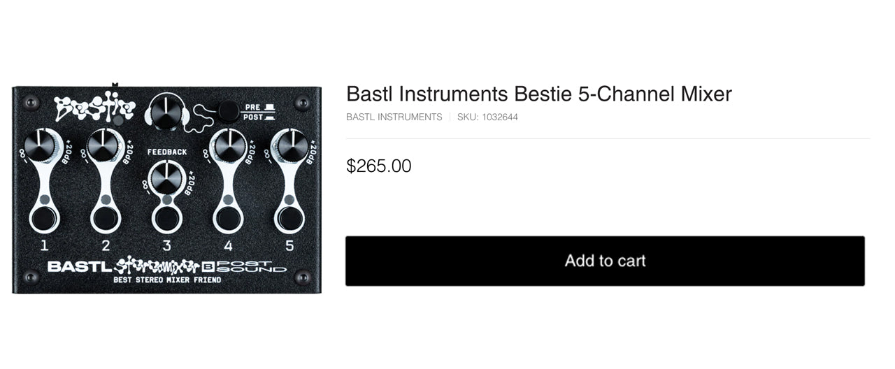 Bastl Instruments Bestie 5-Channel Mixer