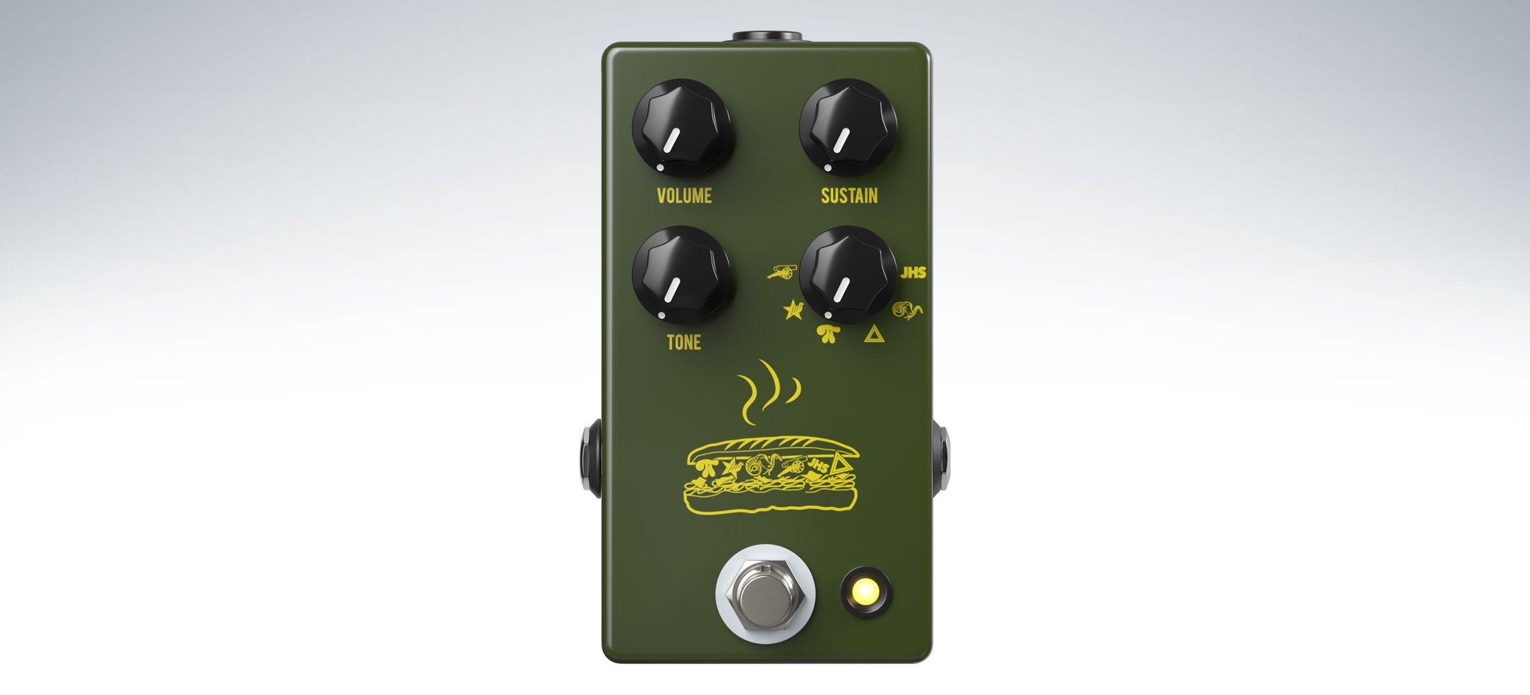 JHS Pedals Muffuletta Distortion Fuzz Pedal Army Green