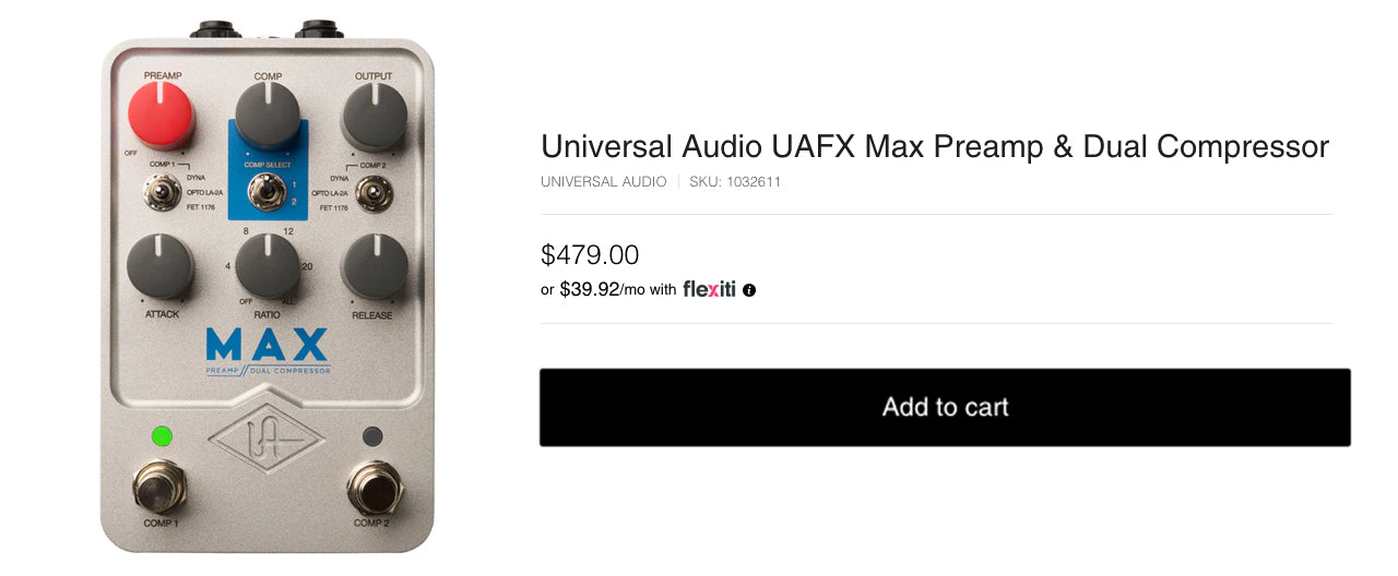 Universal Audio UAFX guitar pedals