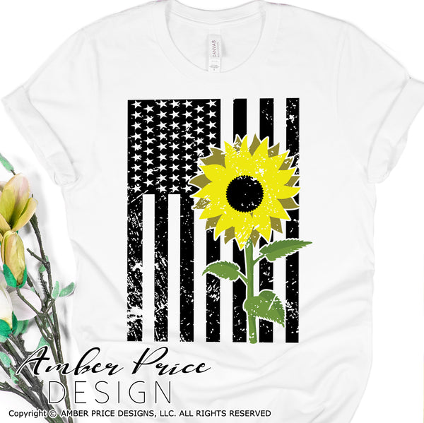 Download American Flag Sunflower Svg Patriotic Sunflower Amber Price Design Amberpricedesign