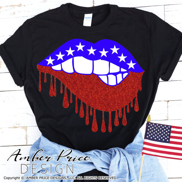 Download 4th Of July Lips Svg Dripping American Flag Lips Amber Price Design Amberpricedesign