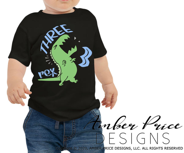 Download Three Rex Svg Third Birthday Shirt Design Cut File Cute Little Boy Bir Amberpricedesign