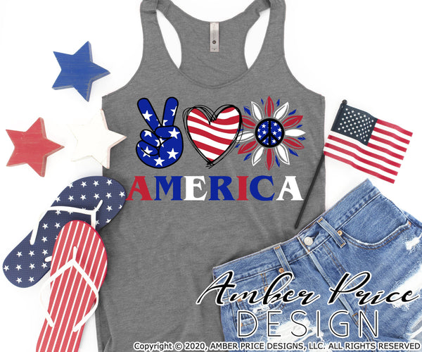 Free Free 180 July Svg Peace Love America Svg SVG PNG EPS DXF File