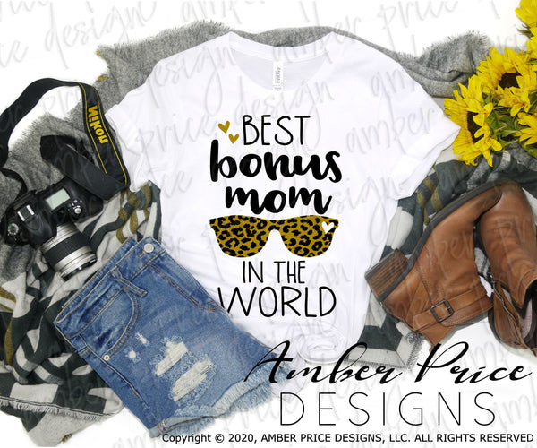 Download Best Bonus Mom In The World Svg Png Dxf Leopard Print Design Amberpricedesign