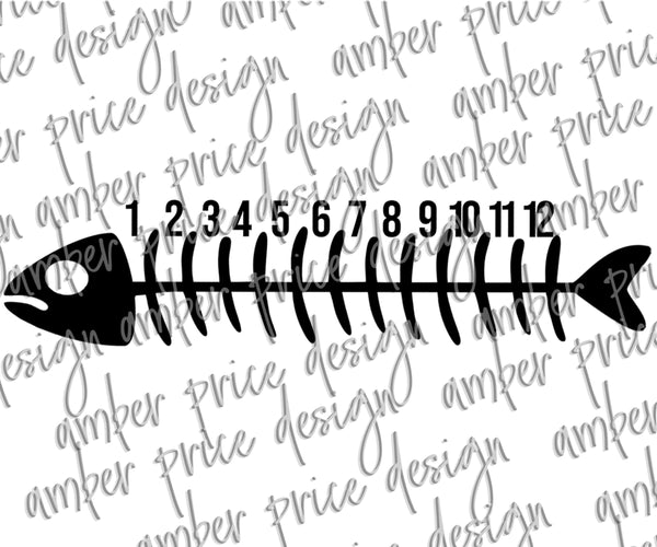 Download Fish Ruler Svg Fish Skeleton Ruler Svg Png Dxf Amberpricedesign