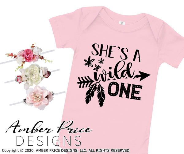 Download She S A Wild One Svg Girl S First Birthday Svg 1st Birthday Shirt Desi Amberpricedesign