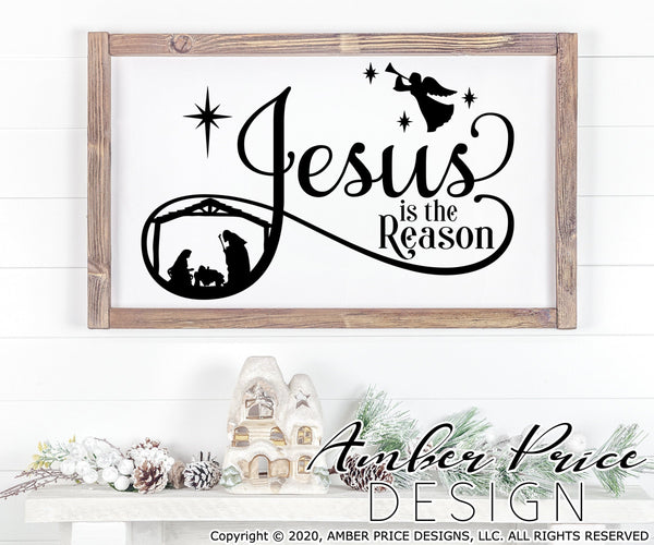 Download Jesus Is The Reason Svg Christmas Nativity Scene Clipart Design Cut Fi Amberpricedesign