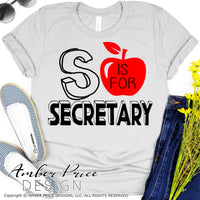 Download S Is For Secretary Svg Png Dxf Teacher Svgs Amber Price Design Amberpricedesign