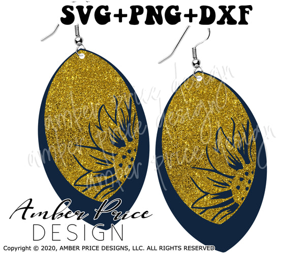 Download Layered Sunflower Earrings Svg Png Dxf For Cricut Amber Price Design Amberpricedesign