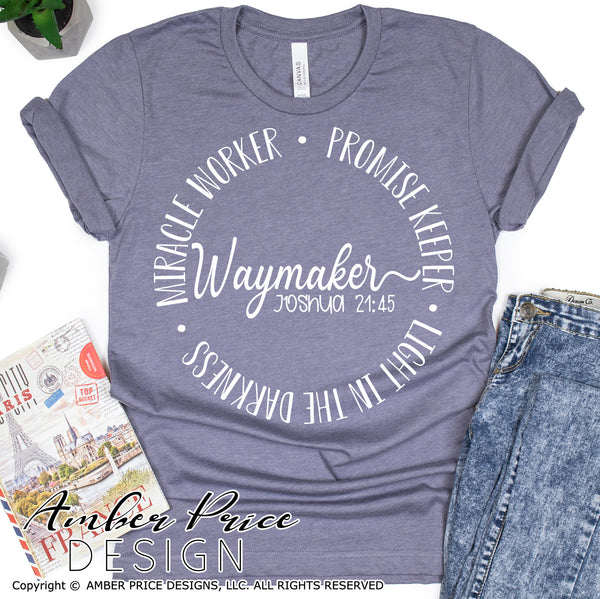 Way Maker Miracle Worker Promise SVG Graphic by RaiihanCrafts · Creative  Fabrica