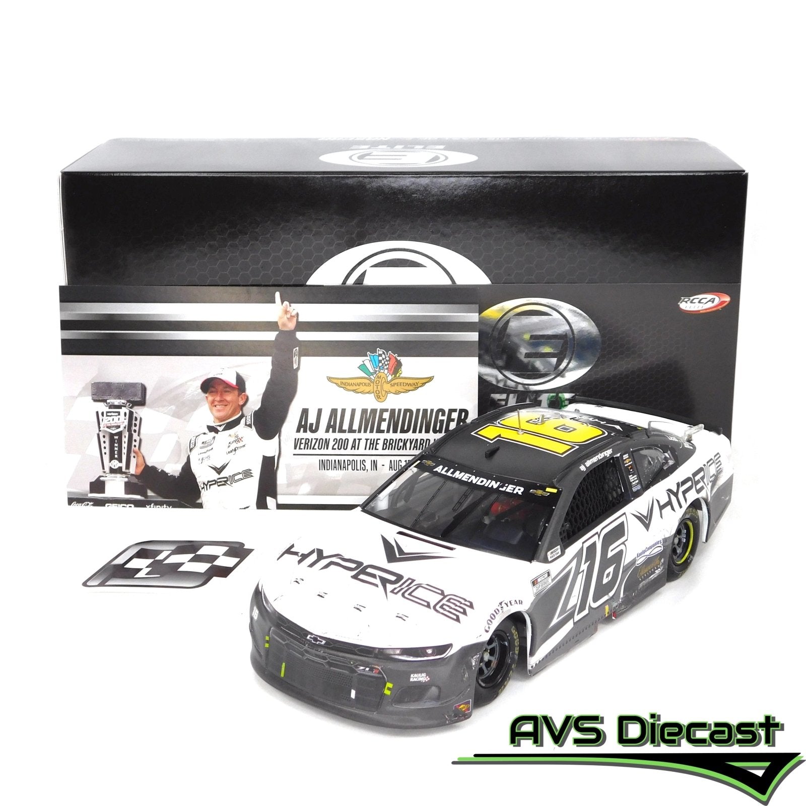 AJ Allmendinger 2021 HyperICE Indy Road Course Win Elite 1:24 Nascar Diecast