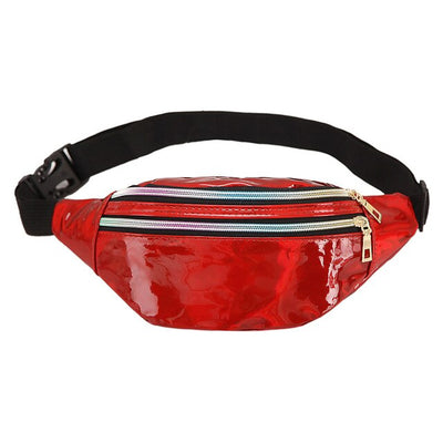 Holographic Waist Bags Women Pink Silver Fanny Pack Female Belt Bag 2019 new Black Geometric Waist Packs Laser Chest Phone Pouch