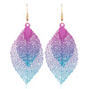 LZHLQ 2 Pairs of Vintage Leaves Drop Earrings Luxury Boho Bohemian Leaf Dangle Earrings Hollow Out Earrings For Women Jewelry