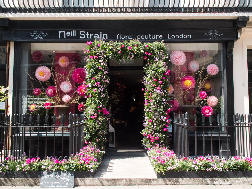 Neill Strain Floral Couture Belgravia boutique dressed for RHS Chelsea 2014