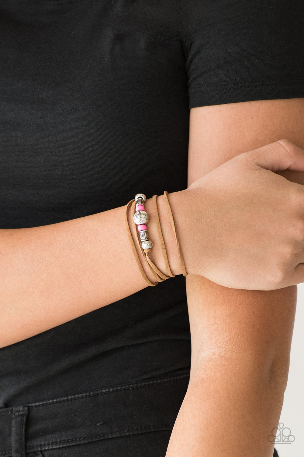 Lodge Luxe-Pink Urban Bracelet-Paparazzi Accessories