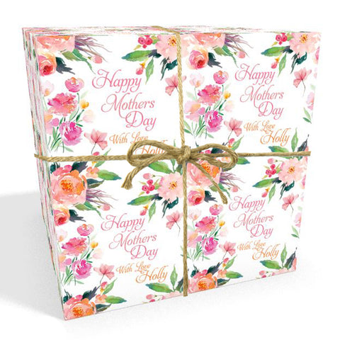 Personalised Baby Shower Wrapping Paper in Pink – HotOffThePressGiftingLtd