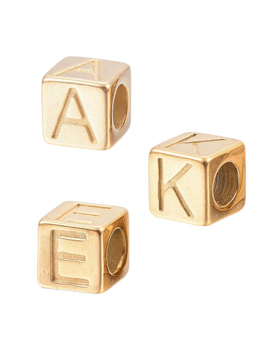 Greek Letter Charm Gold — Wooden Nickel