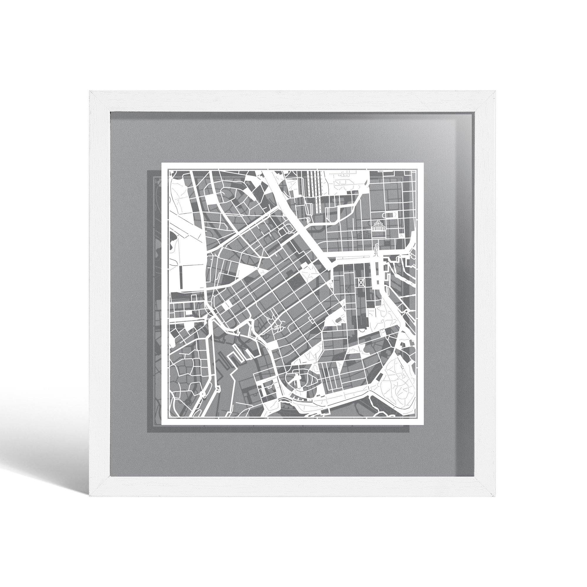Paper cut maps Europe (central, north) framed 9 in, map art – o3designstudio