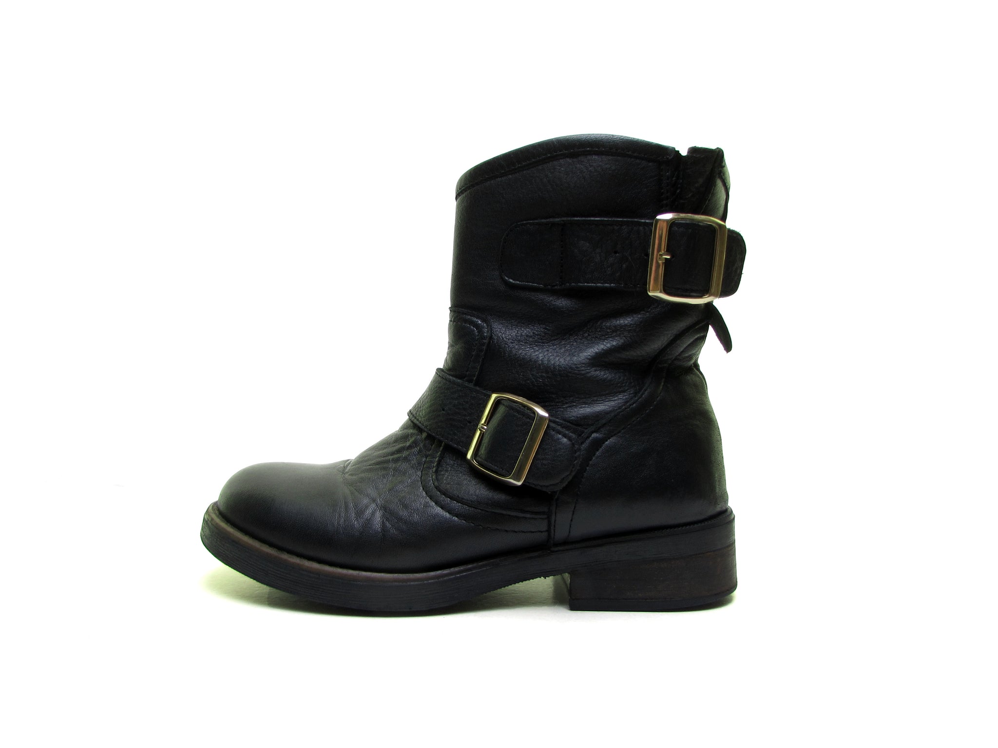 Acurrucarse Misionero lucha STEVE MADDEN boots black leather motorcycle boots biker boots CUSTOM h –  vintage90s.com