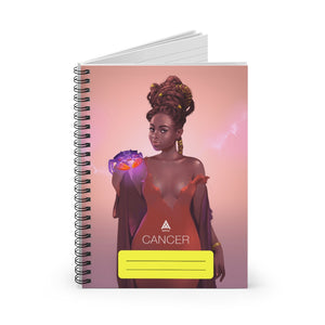 Kafful CANCER Zodiac Spiral Notebook by El Carna