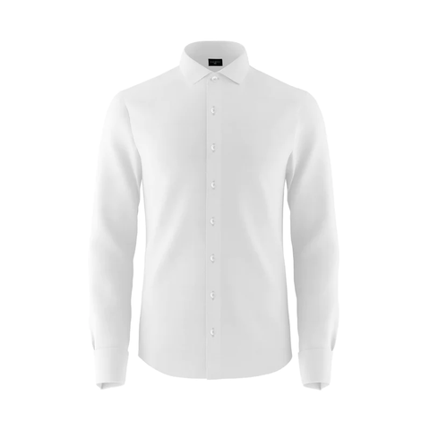 white snow solid cotton shirt