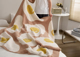 egg sunny side up print throw blanket sofa topping bed cover home decor homewares plush cotton