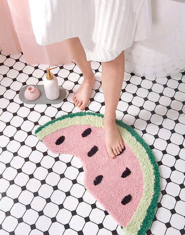 Pastel Geometric Boho Bath Mat / Bathroom Rug – Peppery Home