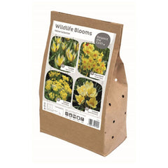 Introducing the Wildlife Blooms Yellow Collection - a captivating assortment of 40 bulbs that will create a vibrant and inviting haven for wildlife in your garden. This collection features a harmonious blend of Tulips, Narcissus, Alliums, and Crocus, promising to infuse your outdoor space with a burst of colors and scents that attract and nourish local wildlife.  CHARACTERISTICS:  Number of Bulbs: 40 Bulb Variety: 12 x Tulips, 6 x Narcissus, 12 x Alliums, 10 x Crocus Planting Month: September-December Planting Position: Full Sun or Partial Shade Flowering Period: April-May Flower Height: 10cm