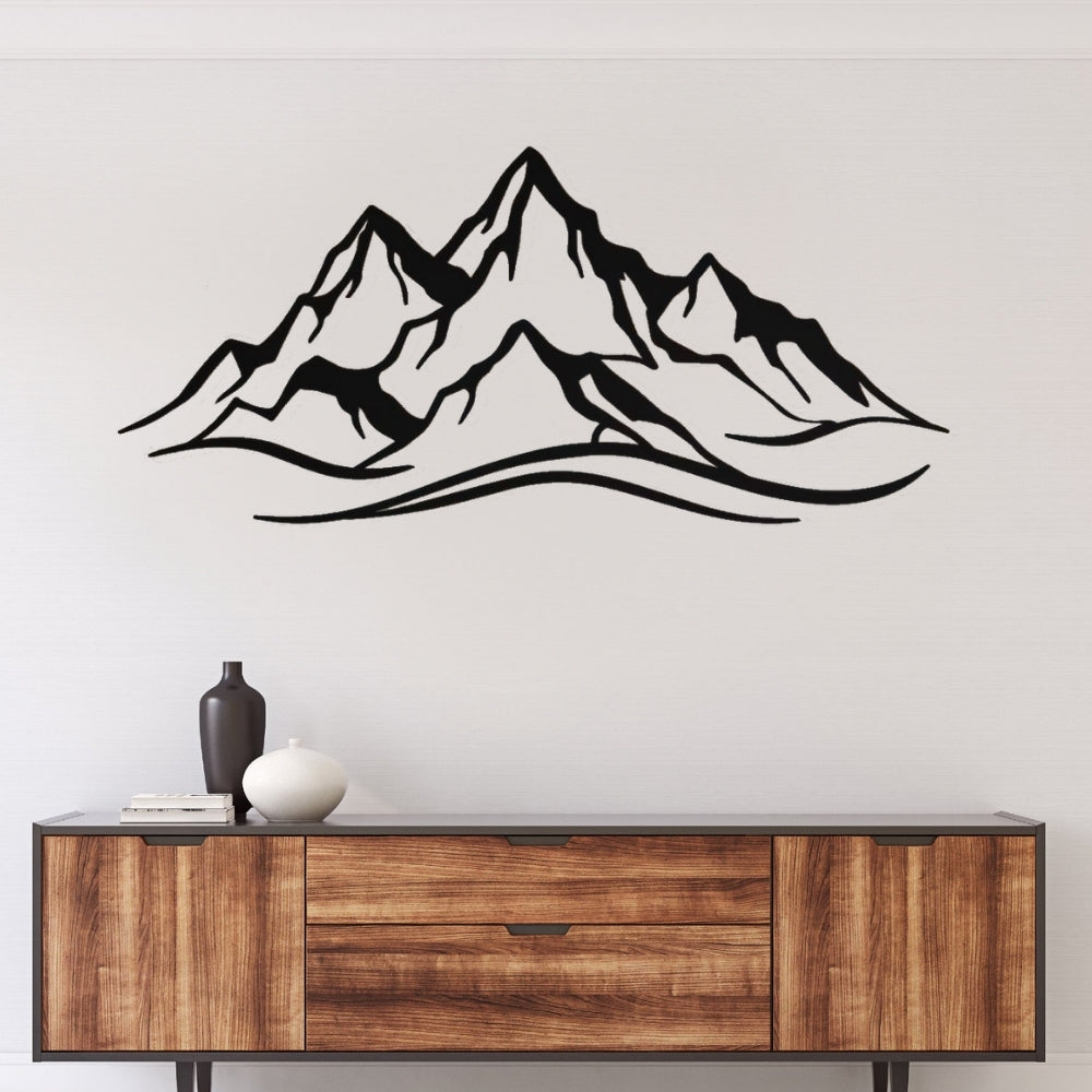 Décoration murale 3D faite à la main en fer en forme de montagne