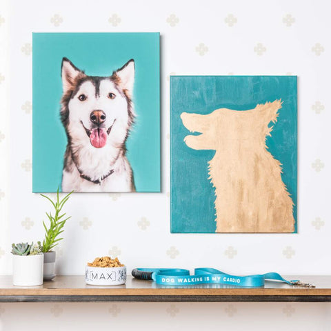 Decoration of animals on canvas