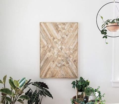 Idea de decoración de pared de madera