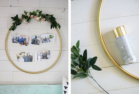 Photo display with hoop