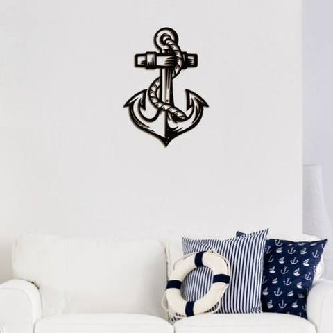 Decoración de pared de ancla de barco