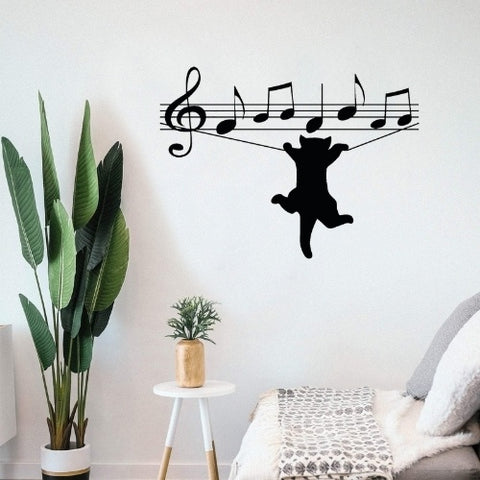 Musik-Katze-Wand-Dekor