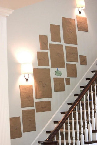 Ideas de decoración para la pared de la escalera.