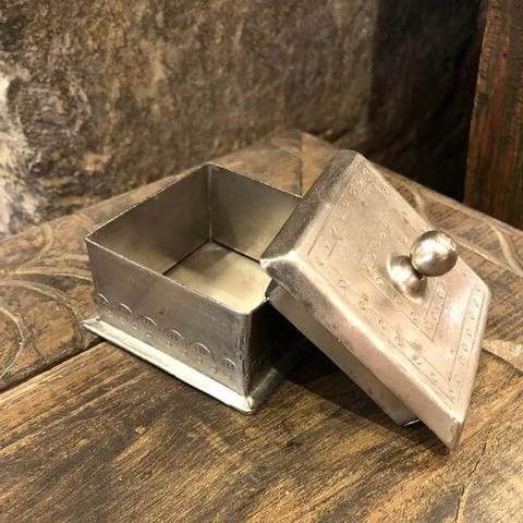Small metal storage box